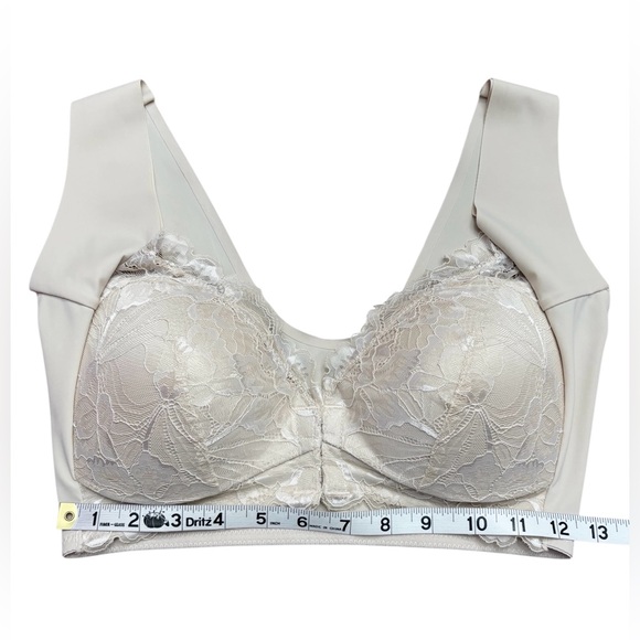 NEW, LUCY BREEZE, Front Closure Lace Bra, Natural Beige, 38D - Picture 5 of 8